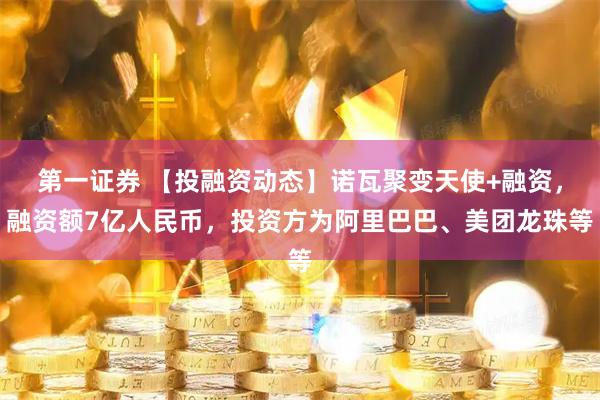 第一证券 【投融资动态】诺瓦聚变天使+融资,融资额7亿人民币,投资方为阿里巴巴、美团龙珠等